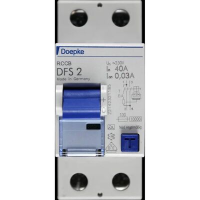 Doepke DFS2-040-2/0.03-A Fehlerstromschutzschalter - 2-polig 40A 0,03A 230V Doepke DFS2-040-2/0.03-A Fehlerstromschutzschalter - 2-polig 40A 0,03A 230V