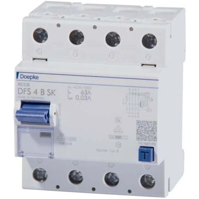 Doepke IP20 RCCB 4P 63A 400V Typ B - Fehlerstromschutzschalter Doepke IP20 RCCB 4P 63A 400V Typ B - Fehlerstromschutzschalter