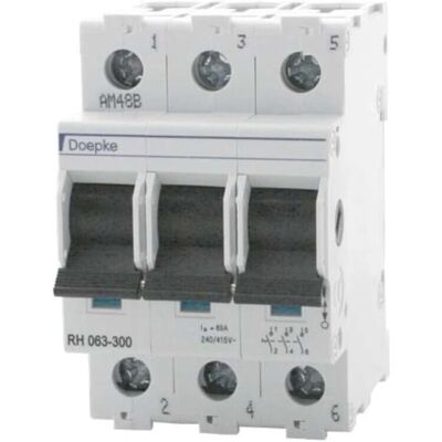 Interruttore principale Doepke RH 063-300 - 3 poli, 63A, 240-415V Interruttore principale Doepke RH 063-300 - 3 poli, 63A, 240-415V