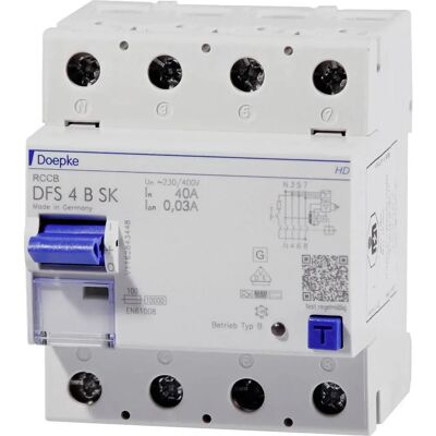 Doepke 09146998HD Interruttore differenziale - 4 poli, 63A, 0.3A Doepke 09146998HD Interruttore differenziale - 4 poli, 63A, 0.3A