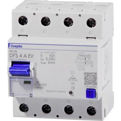 Doepke DFS4 040-4/0,03-A EV - Fehlerstromschutzschalter - 400V 40A 0,03A Doepke DFS4 040-4/0,03-A EV - Fehlerstromschutzschalter - 400V 40A 0,03A