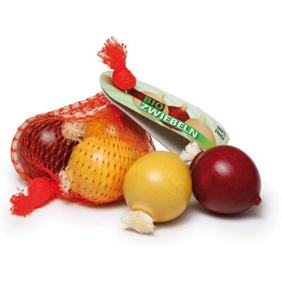 Conjunto de cebolas de madeira ERZI - Brinquedo de cozinha Conjunto de cebolas de madeira ERZI - Brinquedo de cozinha