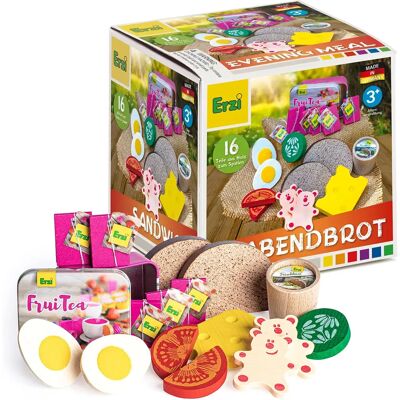 Erzi Holzspielzeug Dinner-Set - Lernspielzeug für Kinder Erzi Holzspielzeug Dinner-Set - Lernspielzeug für Kinder
