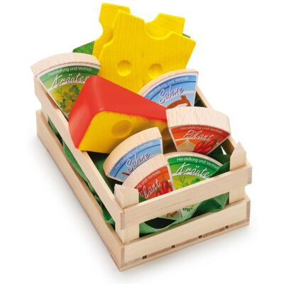 Erzi - Zestaw serów z drewna - Zabawka Montessori dla dzieci Erzi - Zestaw serów z drewna - Zabawka Montessori dla dzieci