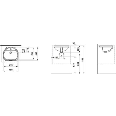 Chiuvetă încastrabilă LAUFEN Bijou - 450x405mm, 1 orificiu, cu rezervor de apă, ceramic Chiuvetă încastrabilă LAUFEN Bijou - 450x405mm, 1 orificiu, cu rezervor de apă, ceramic