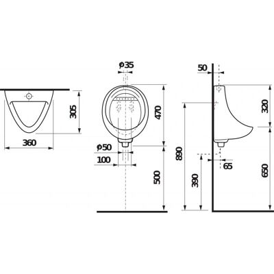 Groupe Roca Korint Urinal - Cerámico Suspendido, Suministro Externo, Incluye Sifón Groupe Roca Korint Urinal - Cerámico Suspendido, Suministro Externo, Incluye Sifón