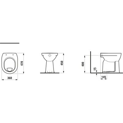 LAUFEN Pro Beige Bahama WC con scarico piatto - WC LAUFEN Pro Beige Bahama WC con scarico piatto - WC