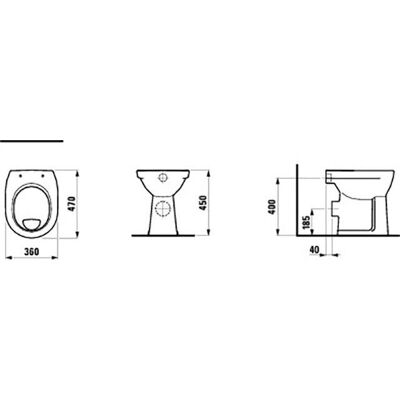 Wc Bahamabeige LAUFEN H825956 - Uscita orizzontale Wc Bahamabeige LAUFEN H825956 - Uscita orizzontale