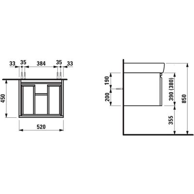Meuble sous-vasque Laufen Pro A - Snow (blanc mat) - 390x520x450mm - Publicité Meuble sous-vasque Laufen Pro A - Snow (blanc mat) - 390x520x450mm - Publicité