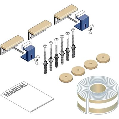 LAUFEN Conjunto de Aislamiento Acústico para Platos de Ducha - Hasta 90x90 cm LAUFEN Conjunto de Aislamiento Acústico para Platos de Ducha - Hasta 90x90 cm