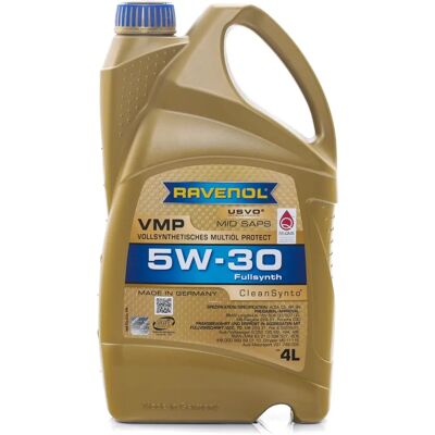 Aceite de motor RAVENOL - 5W30 USVO BMW LL04 VW 504/507 4L Aceite de motor RAVENOL - 5W30 USVO BMW LL04 VW 504/507 4L
