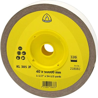Klingspor 385 JF 50 mm Körnung 320 Schleifrolle - Metall Klingspor 385 JF 50 mm Körnung 320 Schleifrolle - Metall