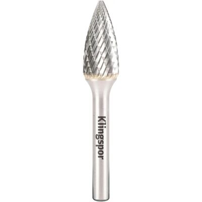 Klingspor 296086 Metalowy frez stożkowy z ostrym czubkiem i płaskim końcem - 6mm szarfa Klingspor 296086 Metalowy frez stożkowy z ostrym czubkiem i płaskim końcem - 6mm szarfa