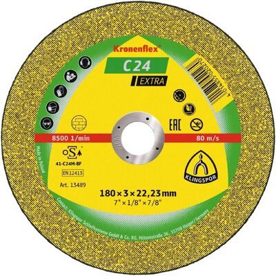 Klingspor C 24 Extra D125xB2,5mm - Disque de coupe pour matériaux minéraux - Publicité Klingspor C 24 Extra D125xB2,5mm - Disque de coupe pour matériaux minéraux - Publicité