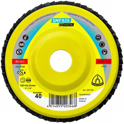 KLINGSPOR SMT 925 - 180x22.23 P60 - piatto - disco a lamelle KLINGSPOR SMT 925 - 180x22.23 P60 - piatto - disco a lamelle