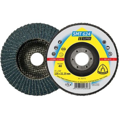Disco cónico de zirconio Klingspor - Granallado de acero - 150x22mm Disco cónico de zirconio Klingspor - Granallado de acero - 150x22mm