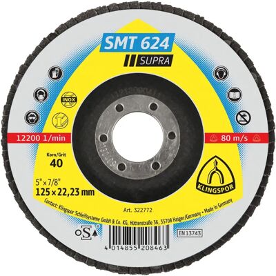 Klingspor SMT 624 Schleifscheibe - 125mm, Gebogen, 40 Körnung Klingspor SMT 624 Schleifscheibe - 125mm, Gebogen, 40 Körnung