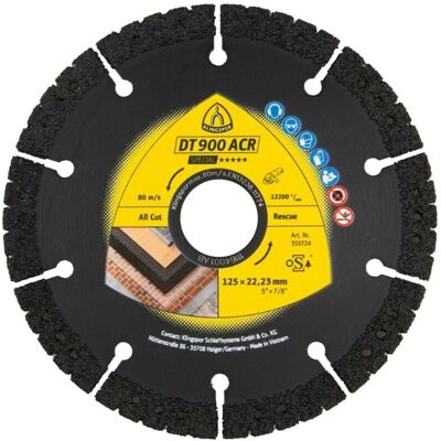 Klingspor DT 900ACR Diamant-Trennscheibe - Schneidwerkzeug Klingspor DT 900ACR Diamant-Trennscheibe - Schneidwerkzeug
