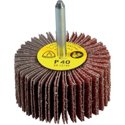 Klingspor - KM 613 - Ø40xH15mm - K.60 6mm Schaft - Flap wheel Klingspor - KM 613 - Ø40xH15mm - K.60 6mm Schaft - Flap wheel