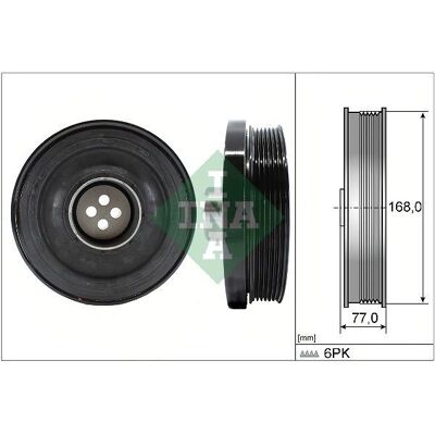 INA Belteskive - 168mm, 6 riller - Belteskive INA Belteskive - 168mm, 6 riller - Belteskive