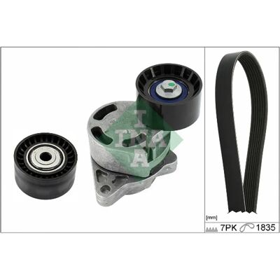 Set de curele trapezoidale INA 529 0438 10 - Renault Opel Nissan Vauxhall Set de curele trapezoidale INA 529 0438 10 - Renault Opel Nissan Vauxhall
