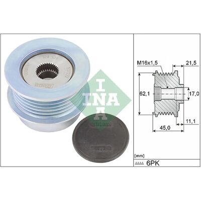 INA 535 0367 10 Laturin ratasrulla - 6 urat INA 535 0367 10 Laturin ratasrulla - 6 urat
