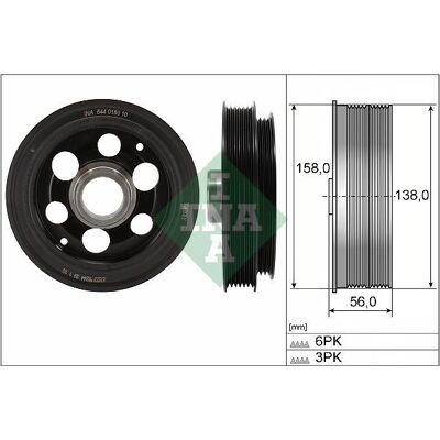 INA 544 0180 10 Vibrationsdæmpende Remskive INA 544 0180 10 Vibrationsdæmpende Remskive
