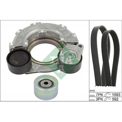 Schaeffler INA Tilbehørsskjermsett - 1093mm, 7 ribber, 592mm, 3 ribber - Riemesett Schaeffler INA Tilbehørsskjermsett - 1093mm, 7 ribber, 592mm, 3 ribber - Riemesett