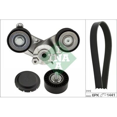 Set di cinghie trapezoidali INA per Audi Q7 Q8 - 529 0565 10 Set di cinghie trapezoidali INA per Audi Q7 Q8 - 529 0565 10