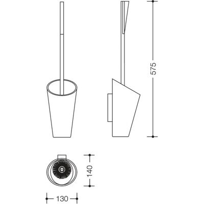 Hewi 801 Toilettenbürstengarnitur - Ergonomischer langer Griff Hewi 801 Toilettenbürstengarnitur - Ergonomischer langer Griff