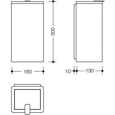 Hewi Roestvrijstalen Afvalbak 805 - Wandmontage, 6L, Mat Finish Hewi Roestvrijstalen Afvalbak 805 - Wandmontage, 6L, Mat Finish