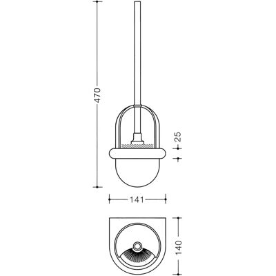Hewi 477 Active+ WC Bürstenset - Wandmontage, Antimikrobiell Hewi 477 Active+ WC Bürstenset - Wandmontage, Antimikrobiell