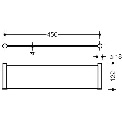 Hewi System 162 Glasablage - Wandmontage Hewi System 162 Glasablage - Wandmontage