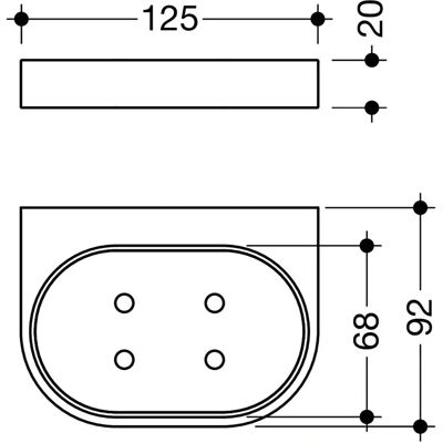 HEWI Modell 800 Polyamid Seifenschale - Wandmontage, Drehbar HEWI Modell 800 Polyamid Seifenschale - Wandmontage, Drehbar