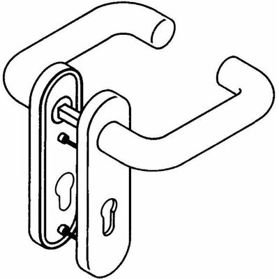 HEWI U-Griff-Set - Türdrücker mit DIN-Anpassung HEWI U-Griff-Set - Türdrücker mit DIN-Anpassung