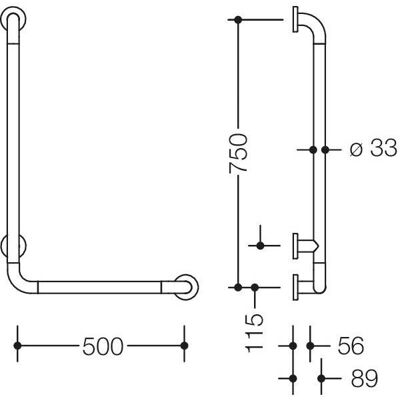 HEWI Barre de soutien 801, 750mm, sable - Support Bar - Publicité HEWI Barre de soutien 801, 750mm, sable - Support Bar - Publicité
