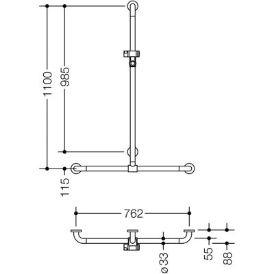 Hewi 801 Modell Duschtürgriff - 762x1100mm, Terre d'Ombre Hewi 801 Modell Duschtürgriff - 762x1100mm, Terre d'Ombre