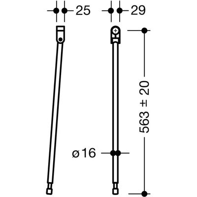 Hewi System 800 Vloersteun - Voor montagehoogte 680 mm Hewi System 800 Vloersteun - Voor montagehoogte 680 mm