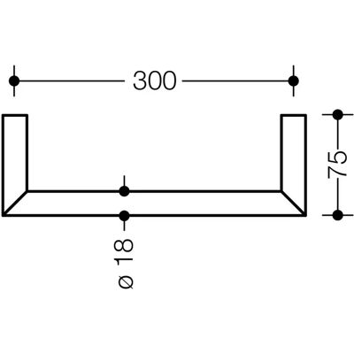 Hewi System 162 Haltegriff - 300 mm, Chrom Hewi System 162 Haltegriff - 300 mm, Chrom