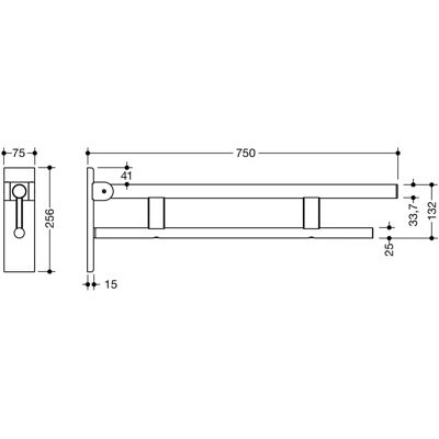 Hewi System 900 Supporthandlauf - Edelstahl matt Hewi System 900 Supporthandlauf - Edelstahl matt