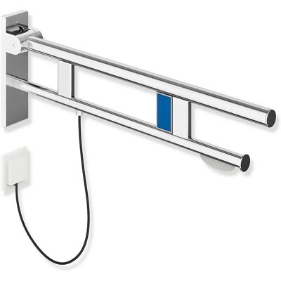 HEWI Systeem 900 Opvouwbare Steunrail Duo Design B met Toiletrolhouder - Toiletbeugel HEWI Systeem 900 Opvouwbare Steunrail Duo Design B met Toiletrolhouder - Toiletbeugel