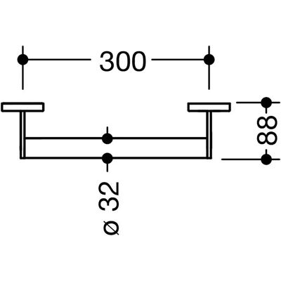 Hewi System 900 Rustfrit Stål Greb - Vægmontering Hewi System 900 Rustfrit Stål Greb - Vægmontering