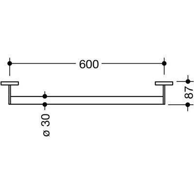 HEWI System 900 Haltegriff - Edelstahl verchromt - 600mm HEWI System 900 Haltegriff - Edelstahl verchromt - 600mm