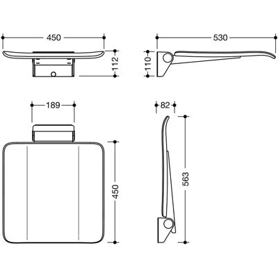 Hewi System 900 Mobiler-Klappsitz - Foldable Seat Hewi System 900 Mobiler-Klappsitz - Foldable Seat