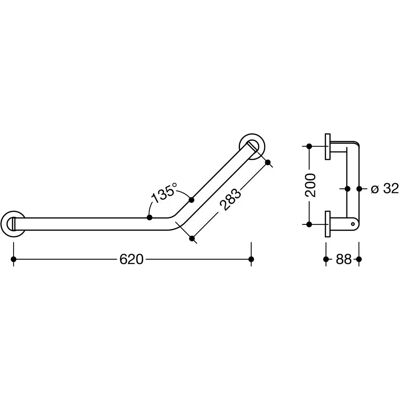 Hewi System 900 Winkelgriff 900.22.30140 - Haltegriff Hewi System 900 Winkelgriff 900.22.30140 - Haltegriff