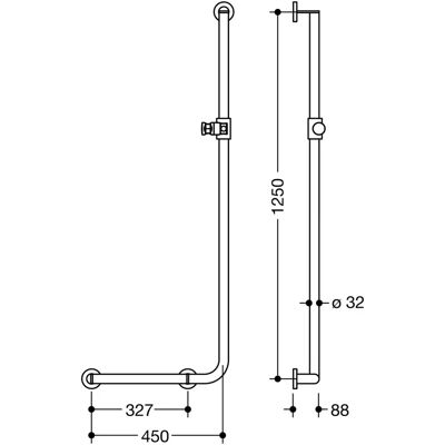 Hewi System 900 Hjørne - Brusedeholder, Anthrazitgrau Hewi System 900 Hjørne - Brusedeholder, Anthrazitgrau