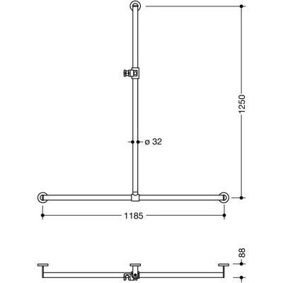 HEWI System 900 Edelstahl Duschhandlauf - Verstellbar & Korrosionsfrei HEWI System 900 Edelstahl Duschhandlauf - Verstellbar & Korrosionsfrei