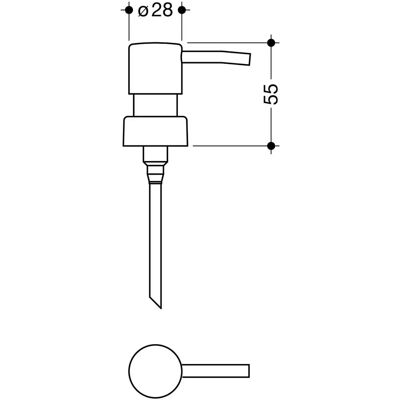 Hewi Pompkop voor zeepdispenser - Systeem 900 - Mat Hewi Pompkop voor zeepdispenser - Systeem 900 - Mat