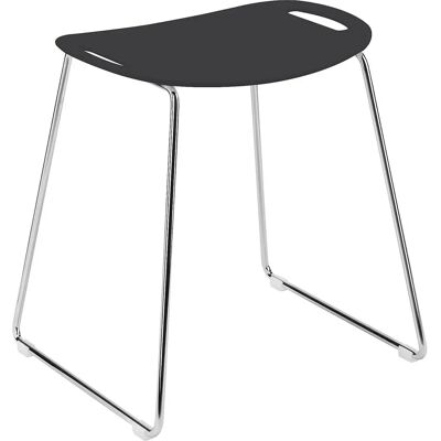 HEWI - Modell 900 Duschhocker - Robuster verchromter schwarzer Sitz HEWI - Modell 900 Duschhocker - Robuster verchromter schwarzer Sitz