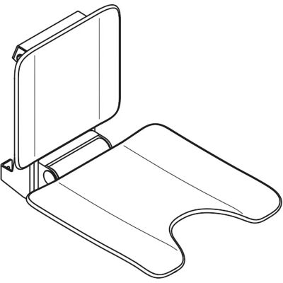 HEWI Wandmontierter Duschsitz mit Hygieneausschnitt - Wandmontierter Duschsitz HEWI Wandmontierter Duschsitz mit Hygieneausschnitt - Wandmontierter Duschsitz